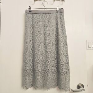 Elegant Gray Lace Skirt